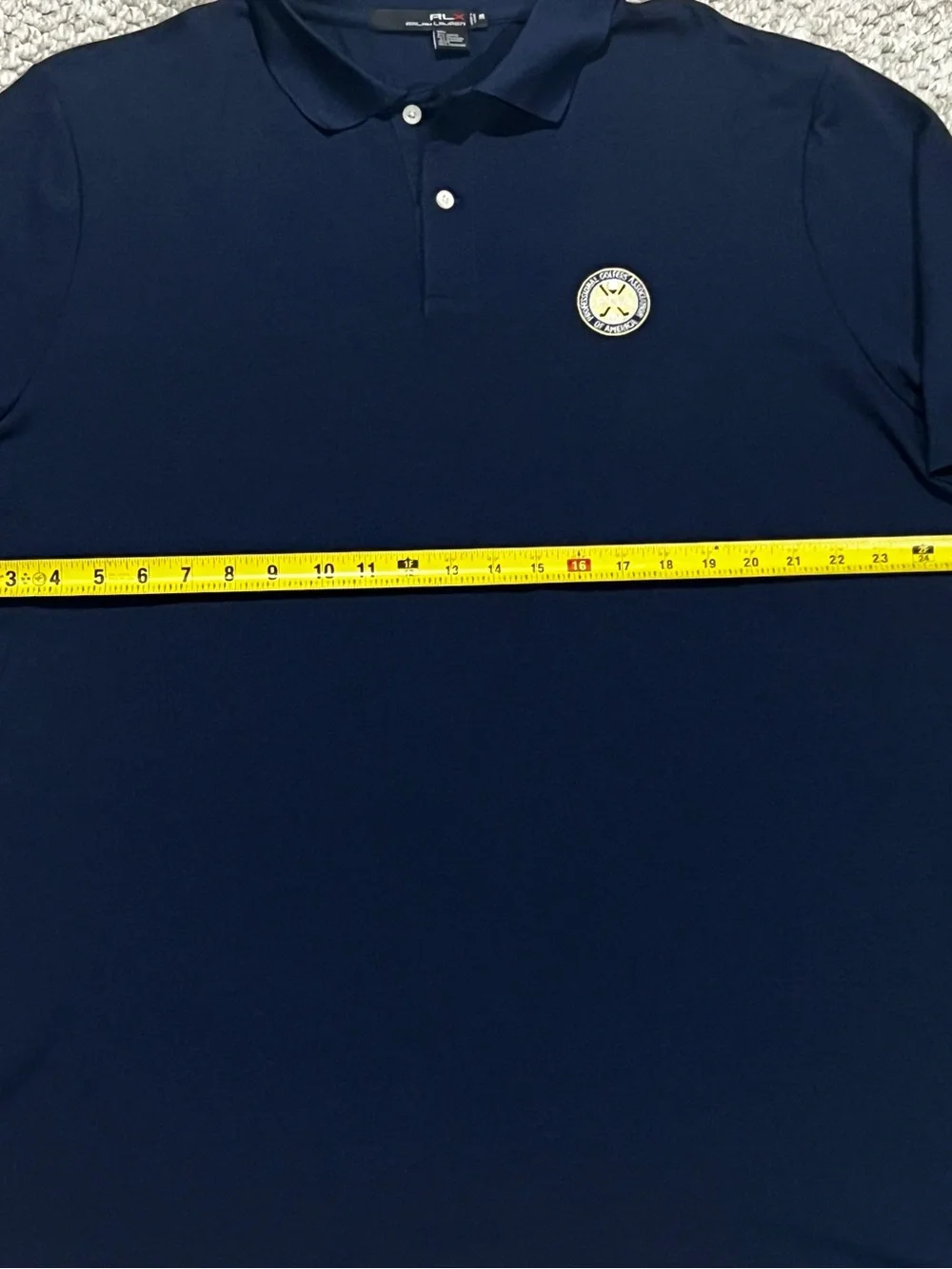 RLX Ralph Lauren PGAA Polo Shirt Mens XXL Blue Short Sleeve 1/4 Button